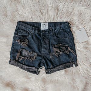One Teaspoon Black Bandit Shorts